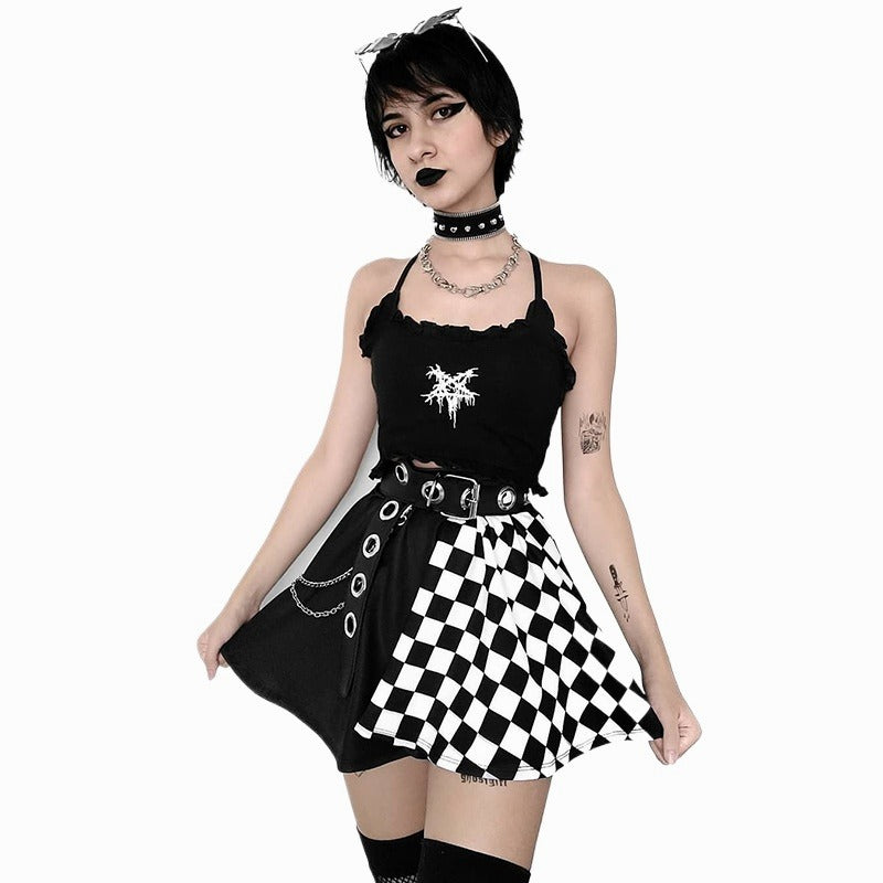 Checker Mini Skirt